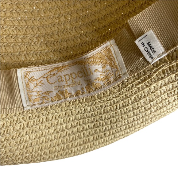 Women's CAPPELLI STRAWORLD Sun Hat with Brim and Bow Lightweight Beach Wear - Picture 2 of 9